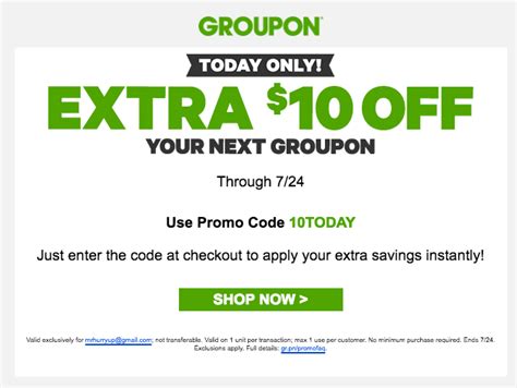 Groupon Canada Promo Code Offers Save An Extra 10 Off Your Next Groupon Purchase Today