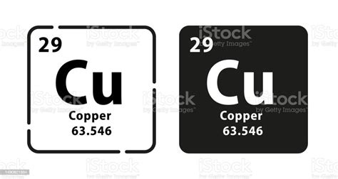 Copper Periodic Element Icon The Chemical Element Of The Periodic Table