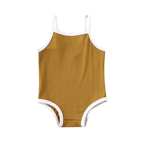 LSFYSZD Baby Girls One Piece Swimsuit Summer Sleeveless Backless Bikini Solid Color Sling