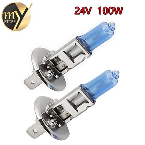 2pcs 24V H1 100W Super Bright White Fog Lights Halogen Bulb High Power