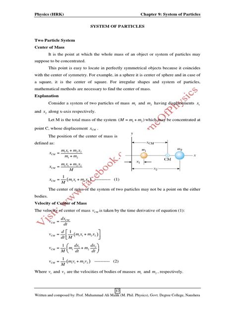 PDF Chapter09 System Of Particles DOKUMEN TIPS