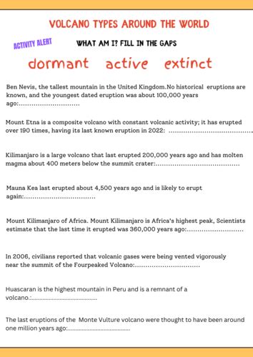 Volcanoes, Layers of the Earth and Tectonic plates | Teaching Resources