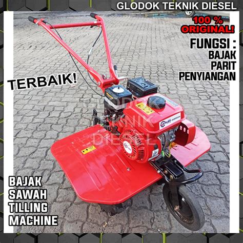 Jual Mesin Traktor Bajak Tanah Sawah Parit Penyiang Kebun Cultivator