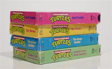 Vhs Teenage Mutant Ninja Turtles Tapes Animated Tv Cartoon Etsy