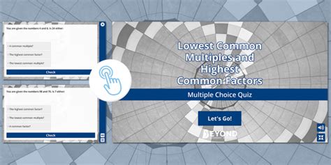 Hcf And Lcm Questions Multiple Choice Quiz Beyond