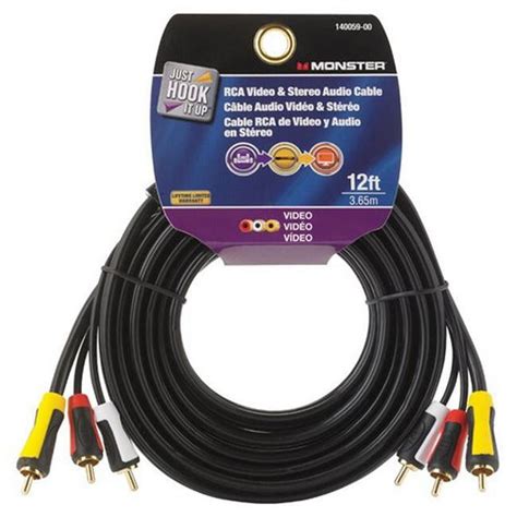 Monster Jhiu Ft Black Economy Composit Audio Video Cable