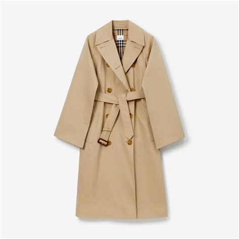 Burberry Cotton Gabardine Trench Coat Reversible