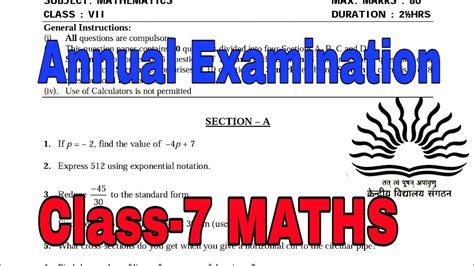 Kv Question Papers Class English Previous Year Annual Exam For