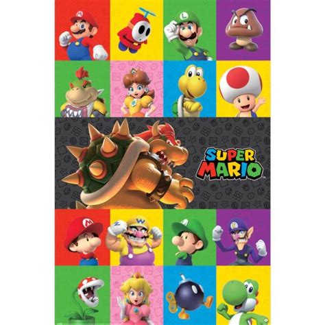 Super Mario Characters Poster X Cm Gamesplus Malta