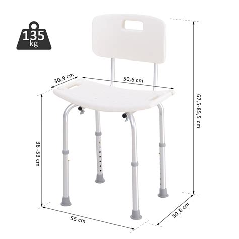 Homcom Duschstuhl Badehocker Badestuhl Duschhocker Duschsitz Badhilfe