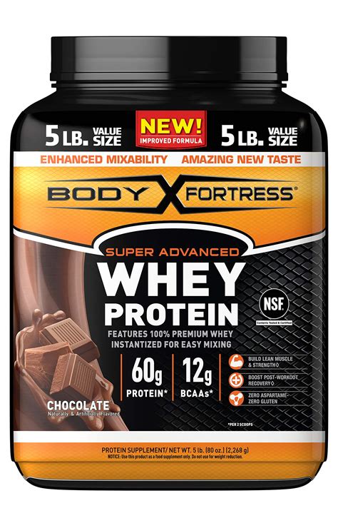 Body Fortress Super Advanced Whey Protein Powder Gluten Free 5 Pound