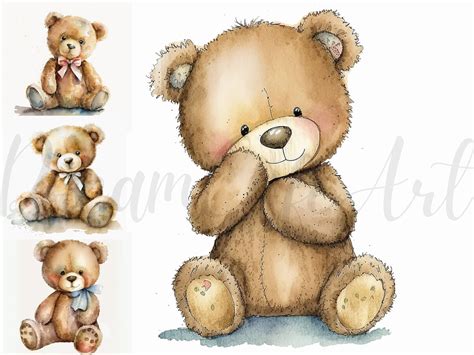 Png Jpgs Teddy Bear Clipart High Quality Digital Planner Paper