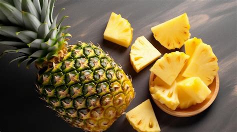 Premium Photo Pineapple Slices And Whole Pineapple Isolated