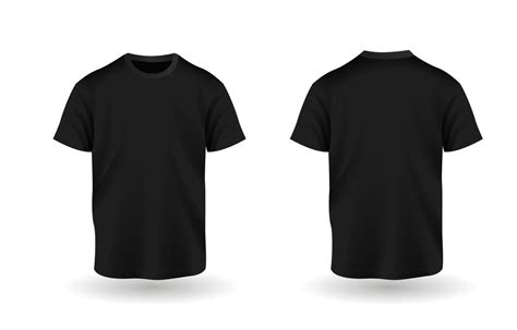 D Black T Shirt Mock Up Template Vector Art At Vecteezy