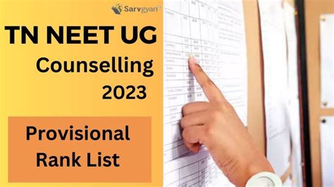 Tn Neet Ug Counselling Provisional Category Wise Rank List Out