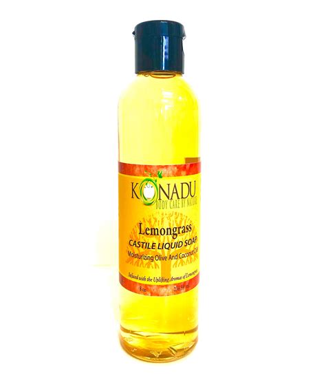 Lemongrass Castile Liquid Soap Konadu Body Care By Nature