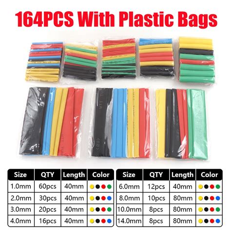 Pcs Heat Shrink Tubing Insulation Shrinkable Tubes