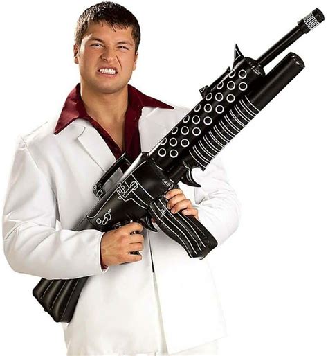 Scarface Inflatable Costume Prop Machine Gun Rifle Tony Montana M16 Ebay