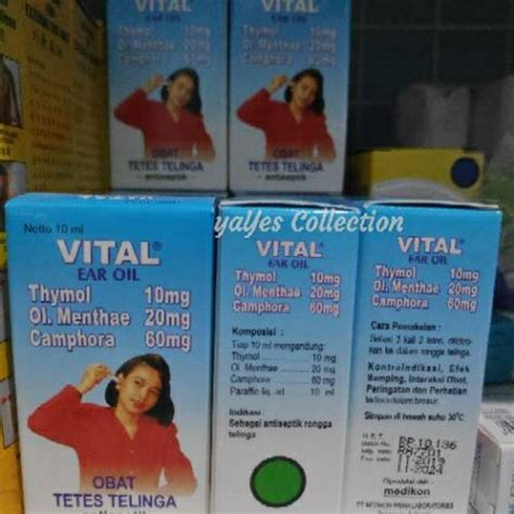 Jual Obat Tetes Telinga Vital Ear Oil 10 Ml Antiseptik Minyak