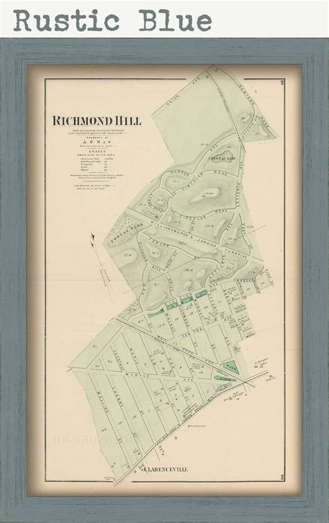 Richmond Hill New York 1873 Map Replica And GENUINE ORIGINAL Etsy