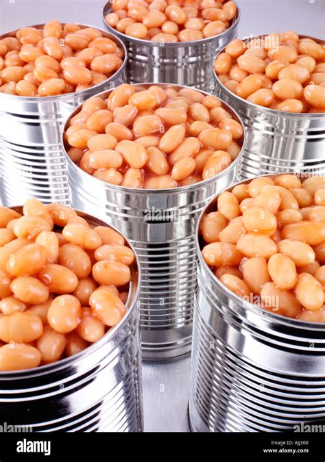 Open Can Baked Beans Tomato Sauce Stock Photos Open Can Baked Beans