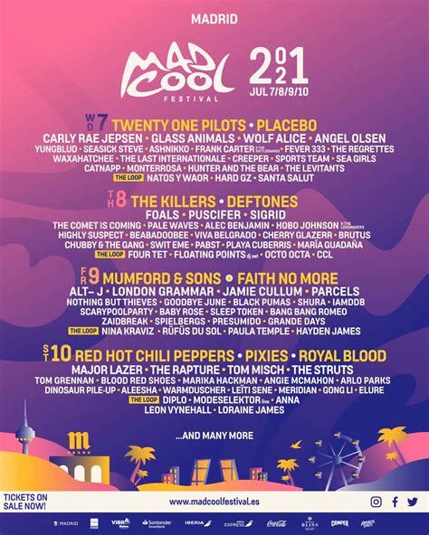 Mad Cool 2025 Cartel Fechas Y Entradas