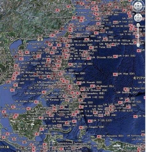 This Map Of All Of The Sunken Japanese Ships Of Wwii Is Mind Blowing Rmapporn