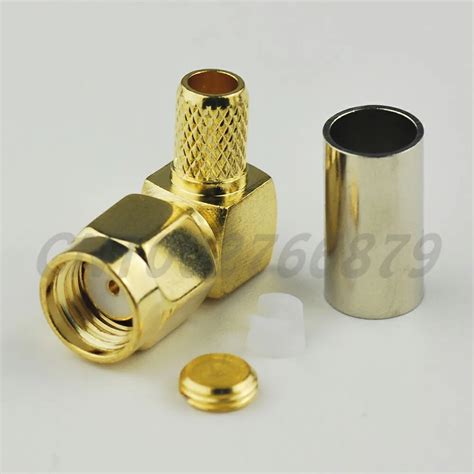 Pcs Rf Electrical Wire Coaxial Cable Terminal Connector Rp Sma Crimp