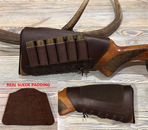 Shotgun Stock Shell Holder Leather