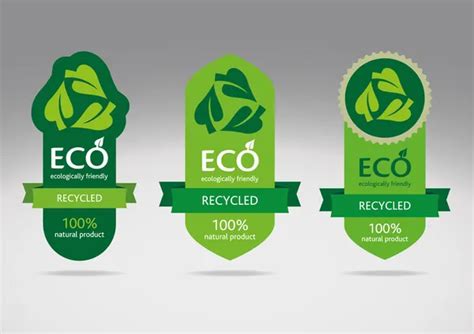 Etiquetas De Reciclaje Ecol Gico Logotipo Iconos Vectoriales