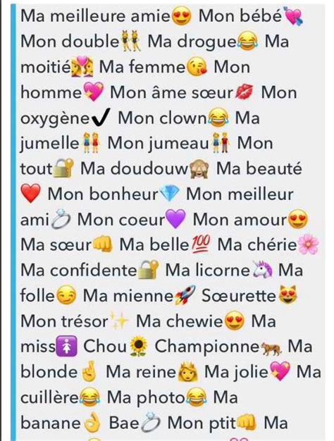 Épinglé par maëlyne sur messages Surnom pour meilleure amie Poeme