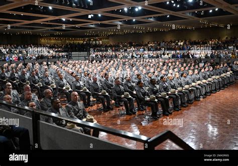 New York State Police Graduates Sit During For Their Graduation