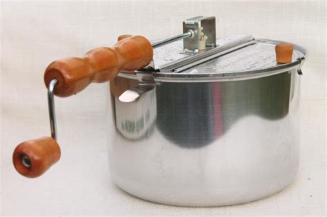 Hand Crank Stovetop Popper Popcorn Maker 6 Qt Size Vintage 90s Theater Ii W Instructions