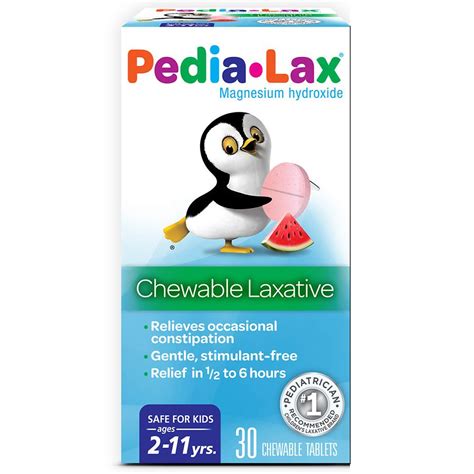 Fleet Childrens Pedia Lax Saline Laxative Chewable Tablets Watermelon