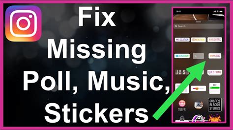 Fix Missing Instagram Stickers Poll Questions Music Stickers YouTube