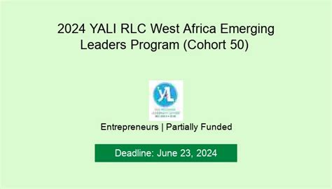 2024 Yali Rlc West Africa Emerging Leaders Program Cohort 50