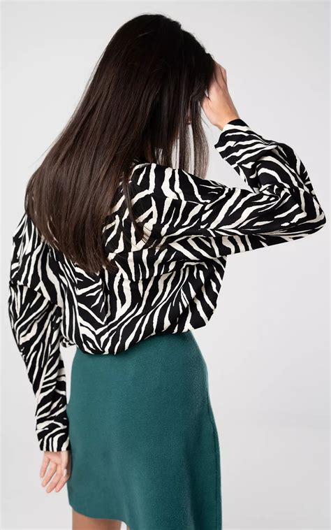 Bluse Mit Zebra Muster Guts Gusto GUTSGUSTO