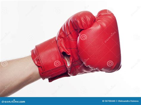 Hand In Boxing Gloves Holding Business Card Royalty-Free Stock Photo ...