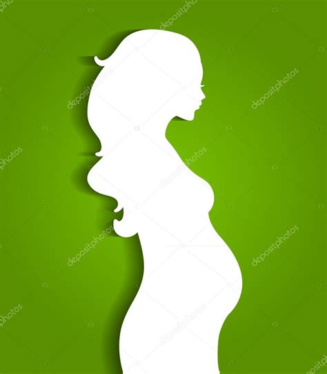 Silhouette Pregnant Woman Stock Vector Image By ©sonneon 30606303