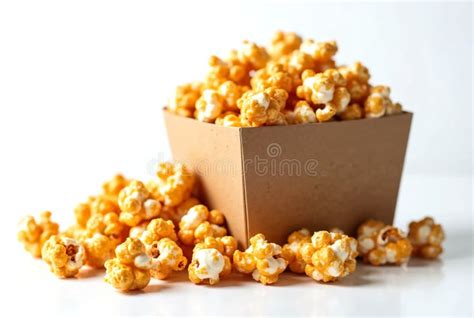 Golden Caramel Popcorn Delight Stock Illustration Illustration Of