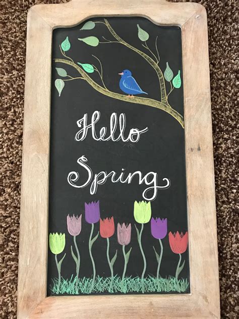 Spring Chalkboard Art Chalkboard Drawings Chalkboard Art Quotes