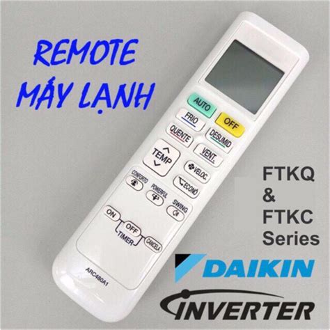 REMOTE MÁY LẠNH DAIKIN INVERTER DÒNG FTKQ FTKC tặng pin Shopee