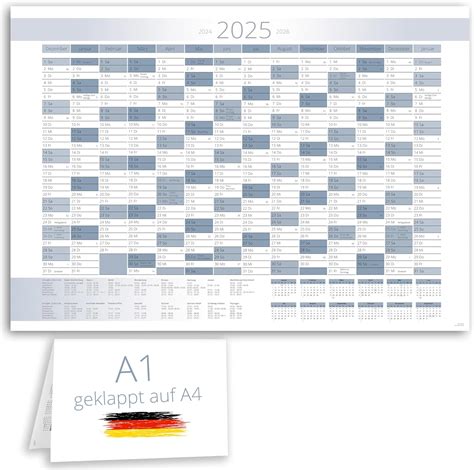 Xxl Jahreskalender Januar Jahresplaner In A Im Schlichtem