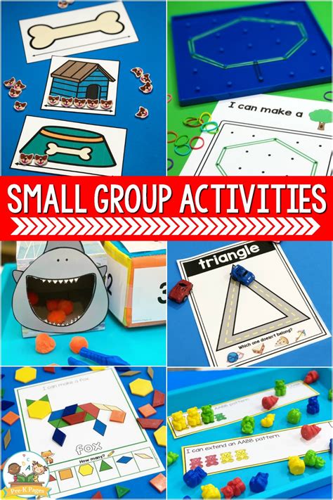 Small Group Activities For Preschool Pre K Pages