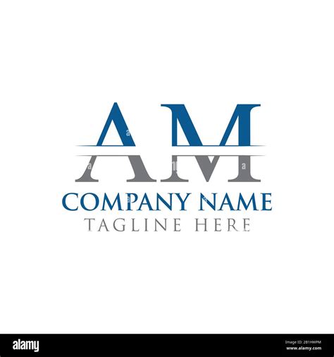 Initial AM Letter Logo With Creative Modern Business Typography Vector