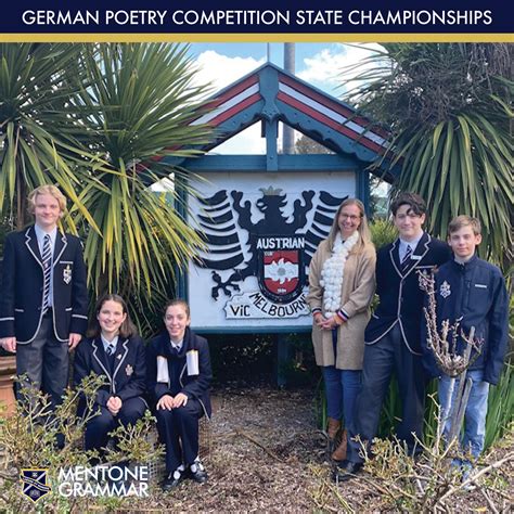 Mentone Grammar - GERMAN POETRY COMPETITION:...