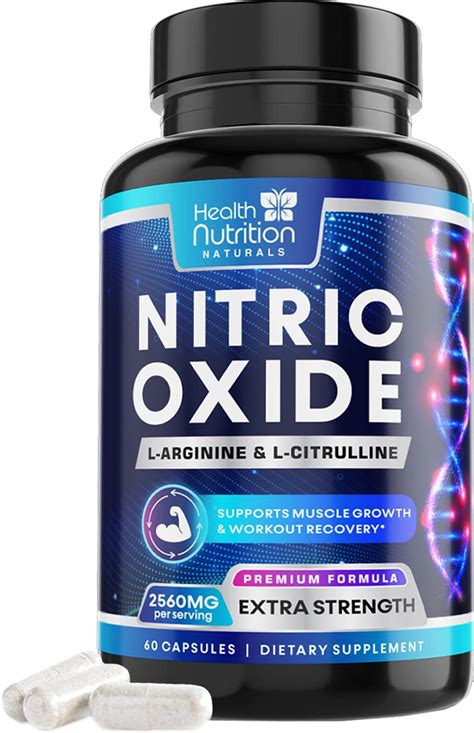 Extra Strength Nitric Oxide Supplement L Arginine Citrulline Aakg Beta Alanine 60 Capsules