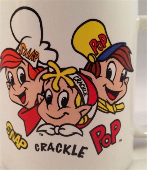 Snap Crackle Pop Mug Rice Krispies Coffee Kellogg Cereal Advertising