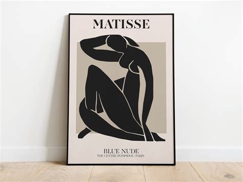 Henri Matisse Inspired Exhibition Posters Black Neutrals Blue Nude A A A A Etsy