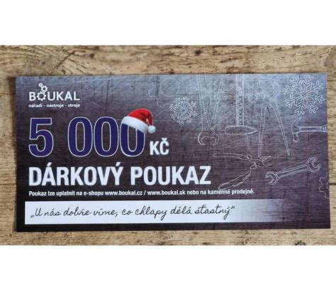 Dárkový poukaz vánoční v hodnotě 5000 Kč BOUKAL E shop